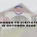 COVID Requirements for visitations 19/10/2022